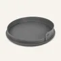Leather goods - Round steel and leather tray PLETO - LIMAC DESIGN