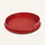 Leather goods - Round steel and leather tray PLETO - LIMAC DESIGN
