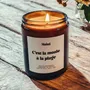 Cadeaux - Bougie Parfumée - C'est la moule à la plage - Musc blanc – 160g - MUISTI