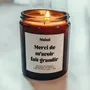 Cadeaux - Bougie Parfumée - Merci de m'avoir fait grandir - Musc blanc – 160g - MUISTI