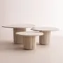 Tables basses - Tables basses Orion en travertin naturel - DESIGN TRIP