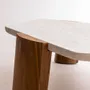 Tables basses - Table basse Zaïrus en travertin et noyer - DESIGN TRIP
