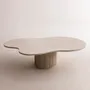 Tables basses - Table basse Kleos en travertin naturel - DESIGN TRIP