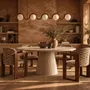 Dining Tables - Alvéa round table in natural travertine - Diameter 160 cm - DESIGN TRIP