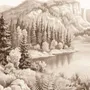 Wallpaper - Custom wall decor - COMBE DU LAC - LGD01 DECOR MURAL SUR MESURE