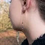Cadeaux - Boucles d'oreilles pendantes Lumia en pierres Tourmaline - SLOYA
