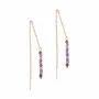 Cadeaux - Boucles d'oreilles pendantes Lumia en pierres Améthyste - SLOYA