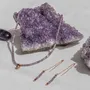 Cadeaux - Collier, bracelet et boucles d'oreilles Lumia en pierres Améthyste - SLOYA