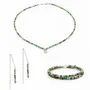 Cadeaux - Collier, bracelet et boucles d'oreilles Lumia en pierres Turquoise Africaine - SLOYA