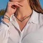 Cadeaux - Collier, bracelet et boucles d'oreilles Lumia en pierres Apatite - SLOYA