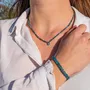 Cadeaux - Collier, bracelet et boucles d'oreilles Lumia en pierres Apatite - SLOYA