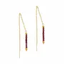 Cadeaux - Boucles d'oreilles pendantes Lumia en pierres Grenat - SLOYA