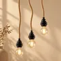 Ceiling lights - Fitting Lamps Ceiling - Natural Black - 3 Fittings - BAZAR BIZAR LIVING