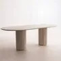 Tables Salle à Manger - Table Aïda en travertin naturel - DESIGN TRIP