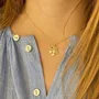 Bijoux - Collier pendentif fleur diamant polki - Diana Flower bis - SOPHIE DESCHAMPS BIJOUX
