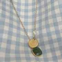 Bijoux - Collier chaine saphir et médaille- Taj Mahal - SOPHIE DESCHAMPS BIJOUX
