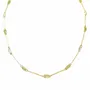 Bijoux - Collier chaine avec  peridot et quartz jaune - Trésor - SOPHIE DESCHAMPS BIJOUX