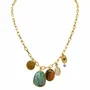 Bijoux - Collier Chaine et pierre- Montmartre - SOPHIE DESCHAMPS BIJOUX
