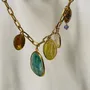 Bijoux - Collier Chaine et pierre- Montmartre - SOPHIE DESCHAMPS BIJOUX