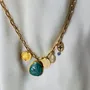 Bijoux - Collier Chaine et pierre- Montmartre - SOPHIE DESCHAMPS BIJOUX