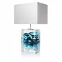 Lampes à poser - BLEU PROFOND  ET SCULPTURAL - Lampe à poser en pâte de verre - MAISON GOFFIER