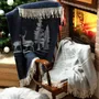 Fabrics - Babele recycled-cotton trees and deer throw - SOFIA TOSCANO