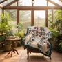 Fabrics - Floral boiled-wool blanket - SOFIA TOSCANO