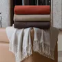 Throw blankets - Fara double-face recycled wool throw - SOFIA TOSCANO