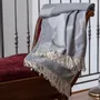 Fabrics - Super Soft Babele Flower recycled-cotton throw - SOFIA TOSCANO