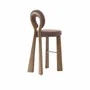 Chairs - Mary II Bar Chair with Wood or Lacquered legs Handmade By Ottiu - OTTIU