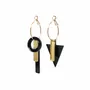 Jewelry - TIKA COMPO RING earrings Black/Gold - TELLMEE