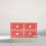 Commodes - Mini-commode rouge - HOUSE OF JAIPUR