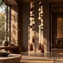 Decorative objects - Grand Horizon Totem: Handmade Monumental Textile Installation Suspende - SARMAL DESIGN