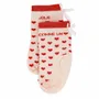 Children's fashion - Bamboo heart baby socks "Jolie comme un cœur" Red 6-18M - BB&CO