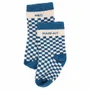 Children's fashion - Bamboo checkerboard baby socks "Mec Parfait" Blue Stone 6-18M - BB&CO