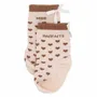 Children's fashion - Bamboo heart baby socks "Miss Parfaite" Havana 6-18M - BB&CO