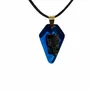 Jewelry - Bog Oak & Resin Pendant Necklace – Shield, 45x20x6 mm - GLASS4CANDLES