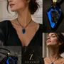 Jewelry - Bog Oak & Resin Pendant Necklace – Shield, 45x20x6 mm - GLASS4CANDLES