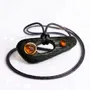 Jewelry - Bog Oak & Baltic Amber Pendant – Black, 55x25x8 mm – Shield of Time - GLASS4CANDLES