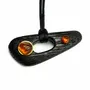 Jewelry - Bog Oak & Baltic Amber Pendant – Black, 55x25x8 mm – Shield of Time - GLASS4CANDLES