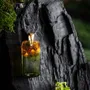 Jewelry - Baltic Amber & Resin Pendant – Rectangle, 38x18x6 mm – Emerald Reverie - GLASS4CANDLES