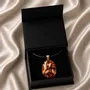 Jewelry - Baltic Amber & Selenite Pendant – Oval, 55x35x6 mm – Amber Shadow - GLASS4CANDLES