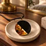 Jewelry - Bog Oak & Baltic Amber Pendant – Round, 40x40x6 mm – Olive Halo Disc - GLASS4CANDLES