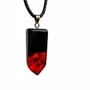 Jewelry - Bog Oak & Baltic Amber Pendant – Rectangle – Baltic Ember Vanguard - GLASS4CANDLES