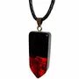 Jewelry - Bog Oak & Baltic Amber Pendant – Rectangle – Baltic Ember Vanguard - GLASS4CANDLES