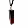 Jewelry - Bog Oak & Baltic Amber Pendant – Rectangle – Baltic Ember Vanguard - GLASS4CANDLES