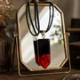 Jewelry - Bog Oak & Baltic Amber Pendant – Rectangle – Baltic Ember Vanguard - GLASS4CANDLES