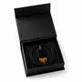 Jewelry - Bog Oak & Baltic Amber Pendant – Rectangle, 45x20x6 mm – olive resin - GLASS4CANDLES