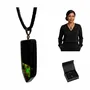 Jewelry - Bog Oak & Baltic Amber Pendant – Rectangle, 45x20x6 mm – green resin - GLASS4CANDLES