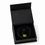 Jewelry - Bog Oak & Amber Pendant – Rectangle, 40x20x6 mm – Green Monolith Bar - GLASS4CANDLES